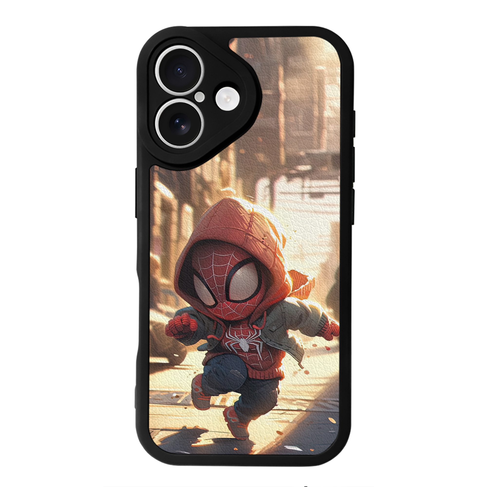 Spider Man スパイダーマン 【iPhone 16シリーズ対応】シリコンスマホケース（レザー調） 材質：シリコン